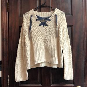 Cream colored knitted sweater